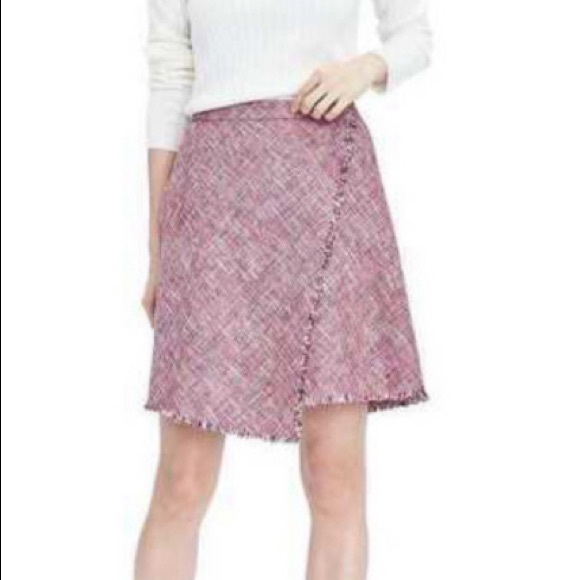 Banana Republic Faux Wrap Fringed Skirt - Picture 6 of 8